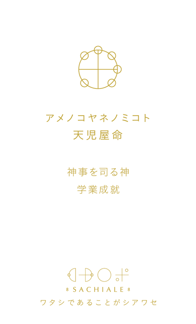 アメノコヤネノミコトのカタカムナ文字カード